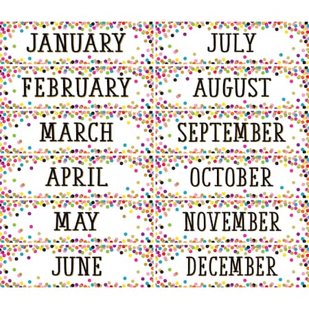 Teacher Created Resources Confetti Monthly Headliners, PK36 TCR8803